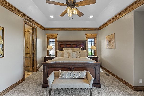 Virtual staged bedroom in Utah